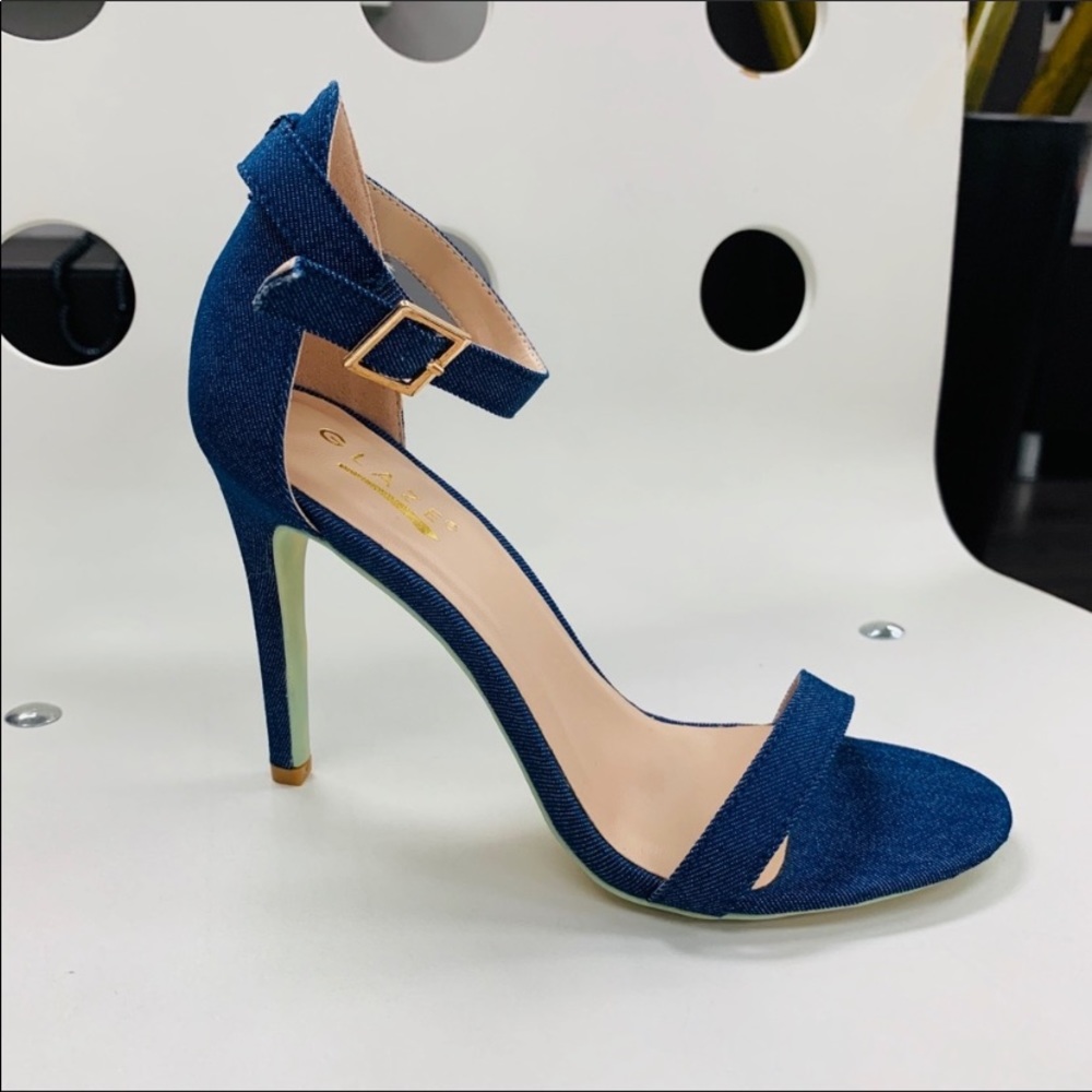 ✅Denim High Heel Shoes